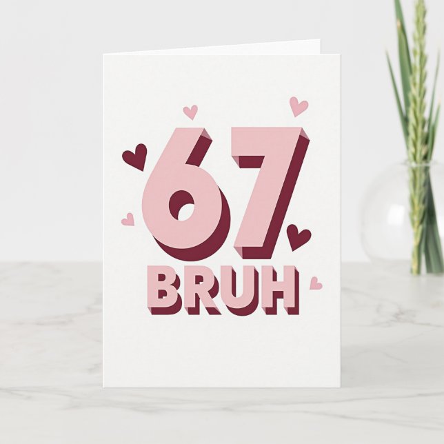 Simple 67 Bruh Card Kort (Framsida)