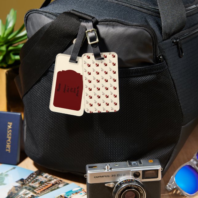 Simple Abstract Luggage Tag Bagagebricka (Fram & Baksida)