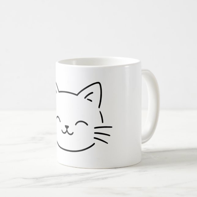 Simple Aesthetic Kitty Design Kaffemugg (Framsida höger)
