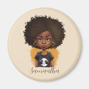 Simple Afro Woman Magnet