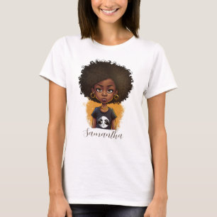 Simple Afro Woman T Shirt