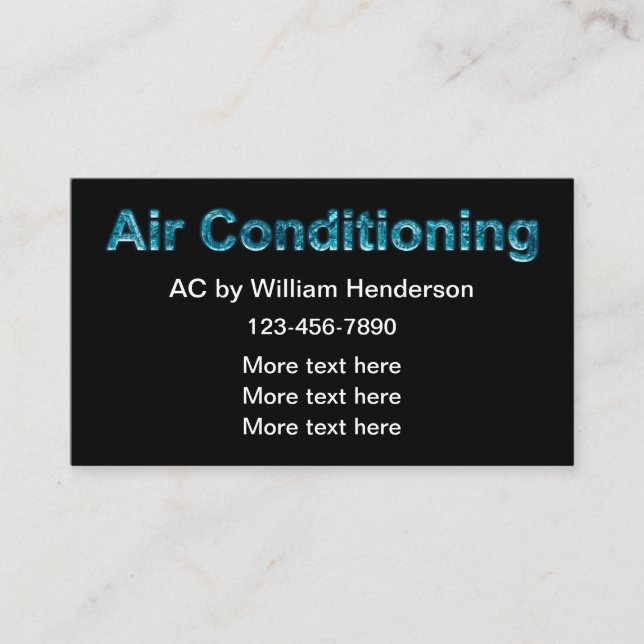 Simple Air Conditioning Repairman Visitkort (Framsida)