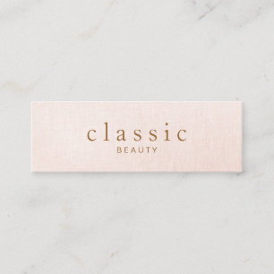 Simple and Classic Beauty Rosa Linen-utseende Mini Visitkort