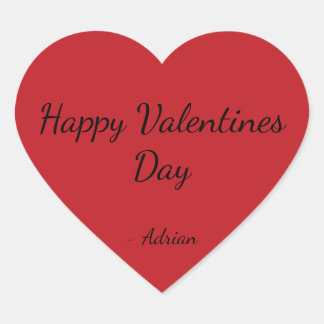 Simple and Cute Valentines Day Stickers Hjärtformat Klistermärke