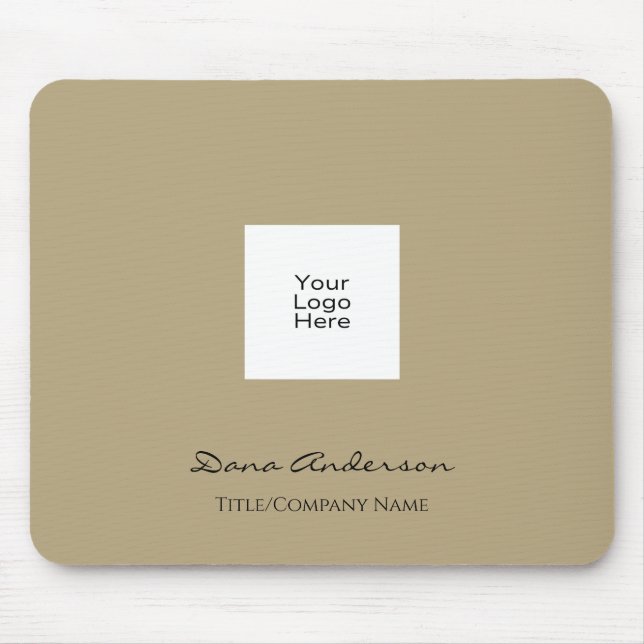 Simple and Modern Black and Tan Mousepad Musmatta (Framsidan)