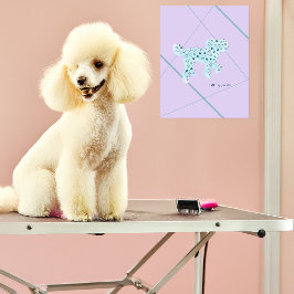 Simple art of poodle‘s silhouette fototryck