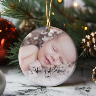 Simple Baby Första jul Julgransprydnad Keramik