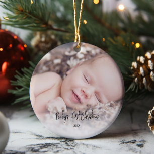 Simple Baby Första jul Julgransprydnad Keramik