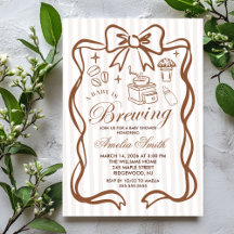 Simple Baby Is Brewing Doodle Coffee Baby Shower J
