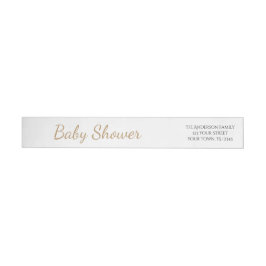 Simple Baby Shower Etikettband