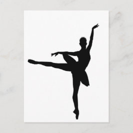Simple Ballerina Ballet Vykort