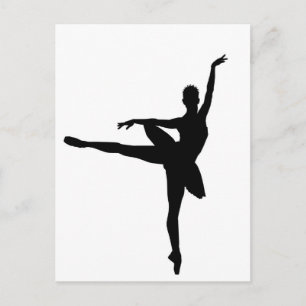 Simple Ballerina Ballet Vykort