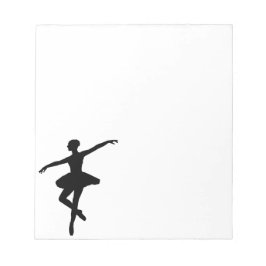 Simple Ballet Black White Ballerina Anteckningsblock