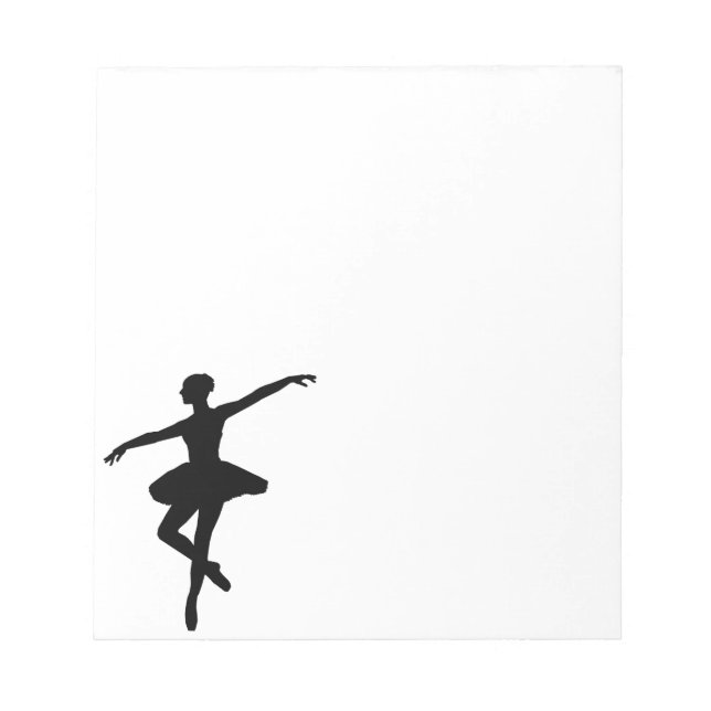 Simple Ballet Black White Ballerina Anteckningsblock (Framsida)
