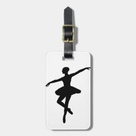 Simple Ballet Black White Ballerina Bagagebricka