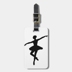 Simple Ballet Black White Ballerina Bagagebricka