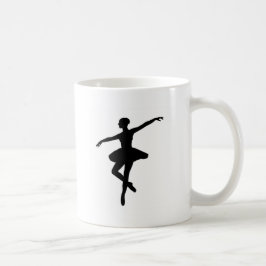 Simple Ballet Black White Ballerina Kaffemugg