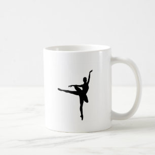 Simple Ballet Black White Ballerina Kaffemugg