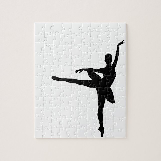 Simple Ballet Black White Ballerina Pussel (Vertikal)