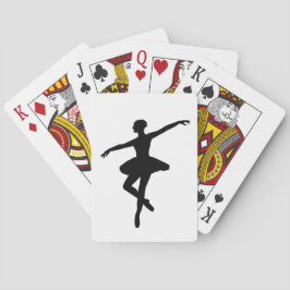 Simple Ballet Black White Ballerina Spel Kort