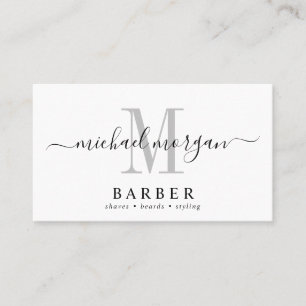 Simple Barber Hair Stylist Modern skrift Business Visitkort