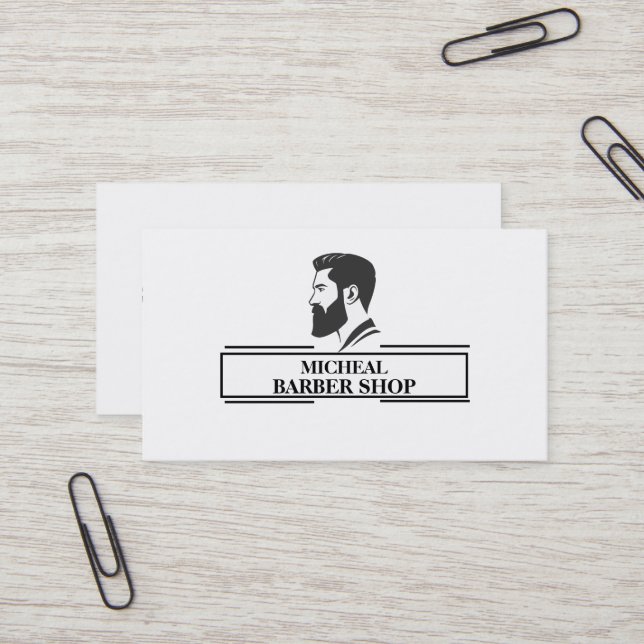 Simple Barber Visitkort (Fram/Back In Situ)