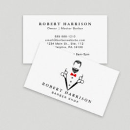 Simple Barbershop Professionell Barber Visitkort