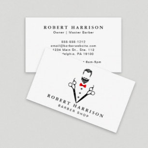 Simple Barbershop Professionell Barber Visitkort
