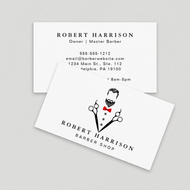 Simple Barbershop Professionell Barber Visitkort (Skapare uppladdad)