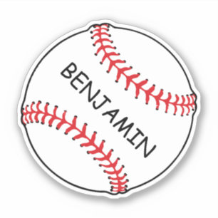 Simple Baseball Fläkt Sports Namn Klistermärken