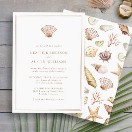Simple Beach Wedding Inbjudningar