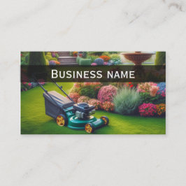 Simple Beautiful Garden Lawn Care Business Card Visitkort
