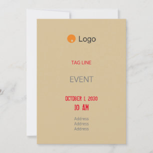 Simple Beige Corporate Inbjudningar