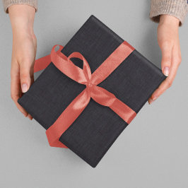 Simple Beige Linen Black Struktur Presentpapper