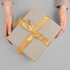 Simple Beige Linen Mushroom Struktur Presentpapper