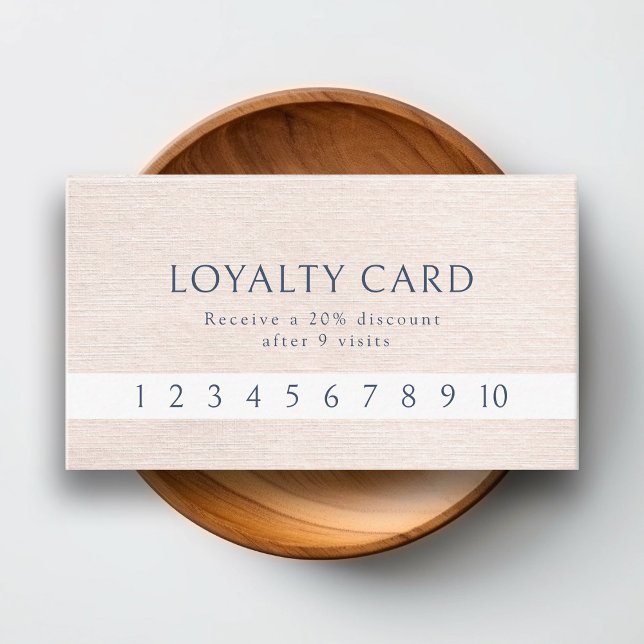 Simple Beige Modern Minimalist Loyalty Visitkort (Skapare uppladdad)
