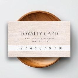 Simple Beige Modern Minimalist Loyalty Visitkort