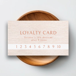 Simple Beige Modern Minimalist Loyalty Visitkort