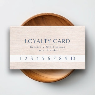 Simple Beige Modern Minimalist Loyalty Visitkort