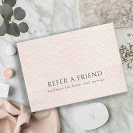 Simple Beige Modern Minimalist Referrards Visitkort