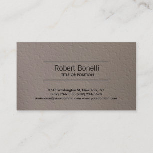 Simple Beige Plain Modern Affärskort Visitkort