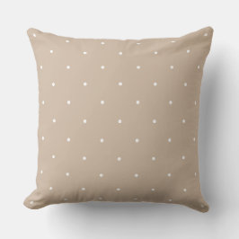 Simple Beige Polka dots Mönster Dekorativ kudde