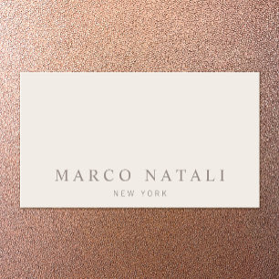 Simple Beige Professionell Visitkort