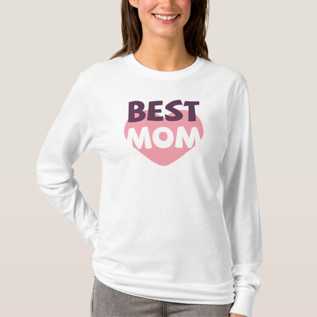 Simple Best Mamma Mors dag | Sleeve Shirt Tee (Framsida)