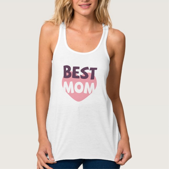 Simple Best Mamma Mors dag | TANKTOP Linne Med Racerback (Framsida)