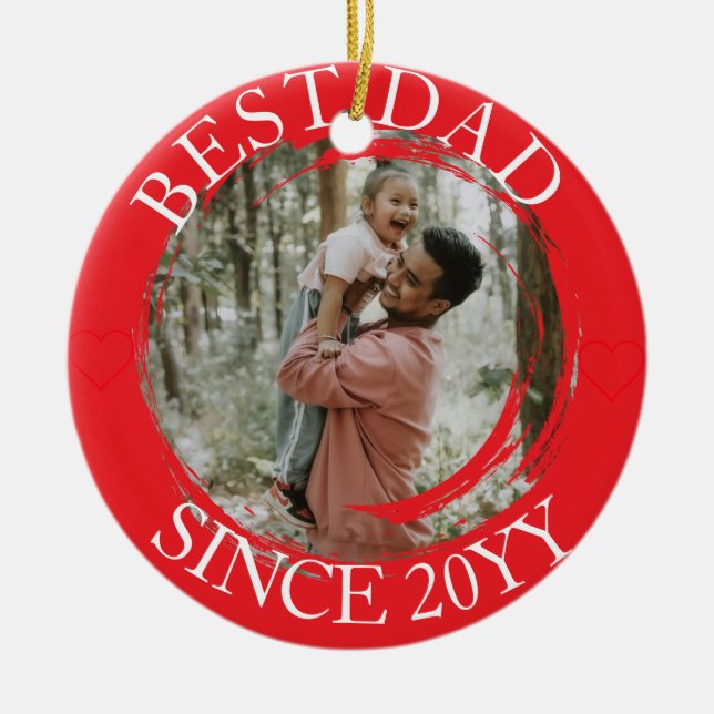 Simple Best Pappa God jul Julgransprydnad Keramik (Framsidan)