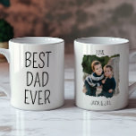 Simple Best PAPPA någonsin Elegant Keepsaké Kids P Kaffemugg<br><div class="desc">Enkel bästa PAPPA någonsin Eleganten Keepsaké Kids Photo Two-Tone Coffee Mugg</div>