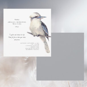 Simple Bird Celebration of Life  Inbjudningar