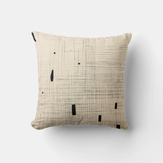 Simple Black and Beige Japandi Kudde