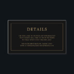 Simple Black and Guld Monogram Elegant bröllop Tilläggskort<br><div class="desc">Ett enkelt litet elegant i bröllop-höljet med en modern utformning med detaljerna omgivna av ett tunt gräns och ditt monogram på baksidan. All inslag är i faux guld över en svart bakgrund och kan ändras i designredigeringsverktyget i verktyg. En chic och snyggt som är underbar för ett minimalistiskt par. Använda...</div>